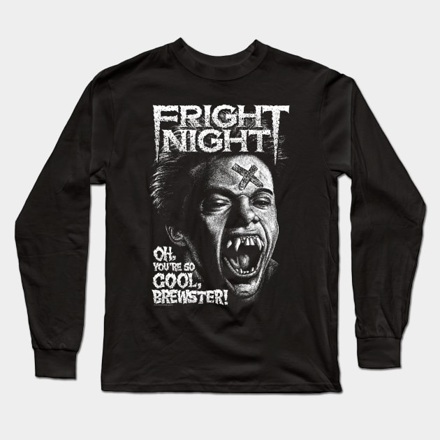 Fright Night, Horror, Cult Classic, Vampire Long Sleeve T-Shirt by PeligroGraphics